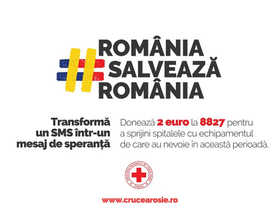 Crucea Roșie Română lansează campania de strângere de fonduri “România salvează România”