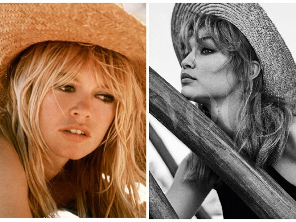 Gigi Hadid este noua Brigitte Bardot. Cât de mult seamănă top modelul cu celebra actriţă franceză!  