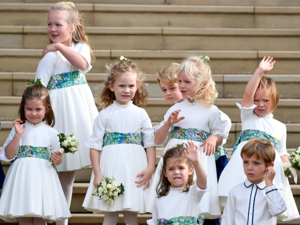 Prinţesa Charlotte şi Printul George la nunta Prinţesei Eugenie - Cele mai adorabile momente 