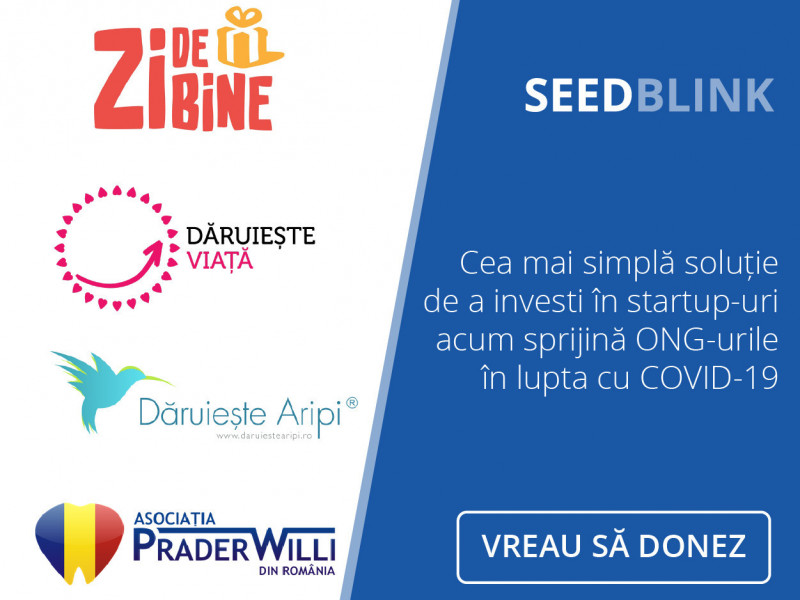 SeedBlink sprijină 4 ONG-uri pentru a acelera strângerea de donații necesare în lupta cu Covid-19 