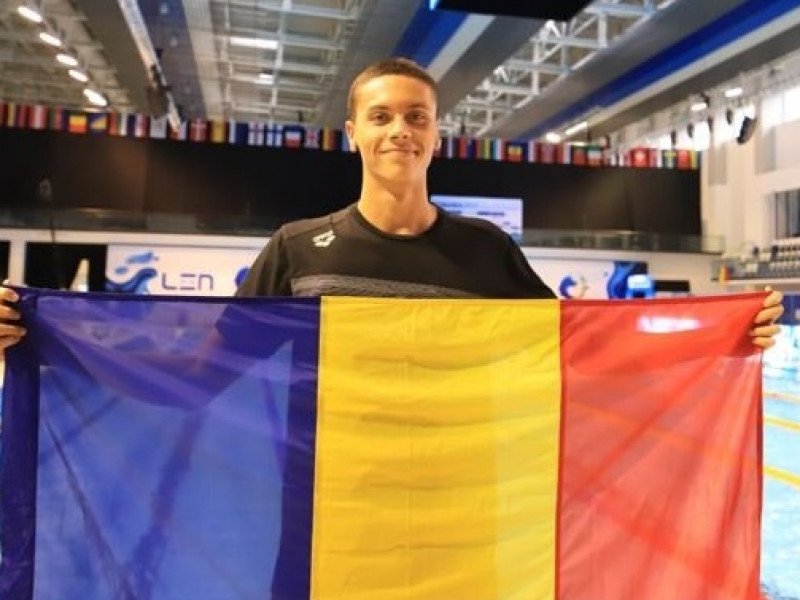 David Popovici înoată în şase probe la Campionatul European de Juniori de la Otopeni. Care sunt obiectivele dublului campion mondial de la seniori