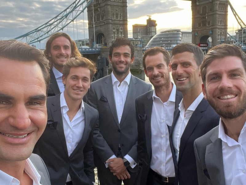 Roger Federer şi prietenii la Laver Coup - Jucătorul elveţian de tenis şi-a anunţat retragerea