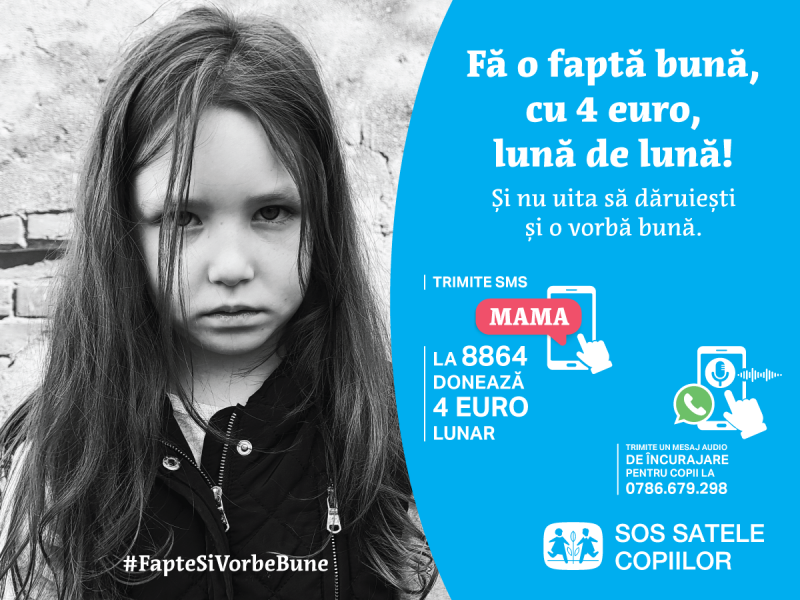 SOS Satele Copiilor România lansează un nou apel pentru susținerea copiilor vulnerabili