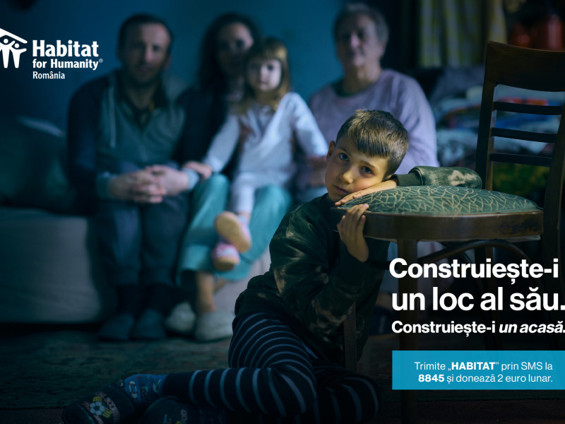 Habitat for Humanity România a demarat o campanie pentru a construi case cât mai multor copii din comunităţile vulnerabile