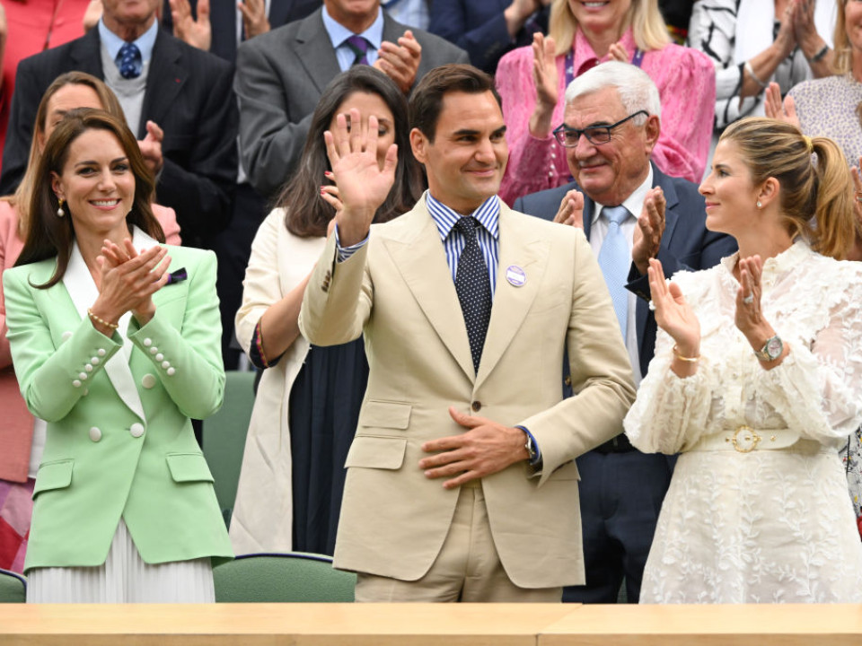 Kate Middleton, în tribună la Wimbledon alături de Roger Federer