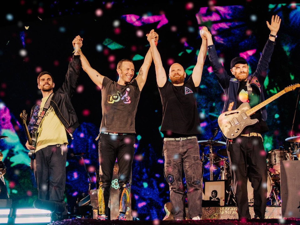 Trupa Coldplay cântă în România în 2024