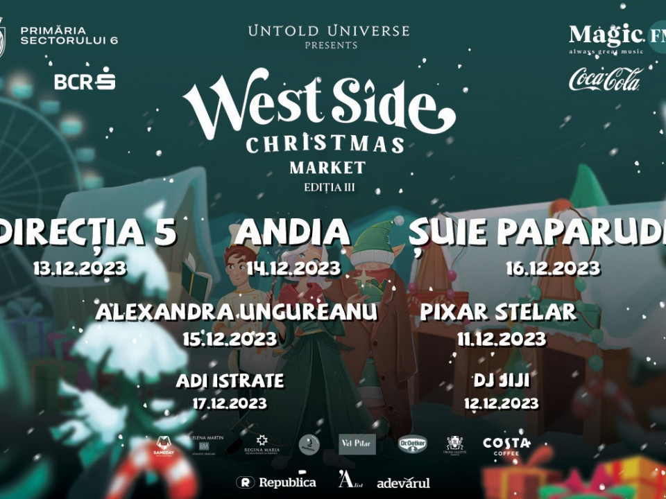 Direcția 5, Andia și Șuie Paparude în concert la West Side Christmas Market